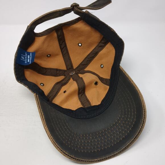 George Slideback Baseball Cap Brown One Size Adjustable Vented Holes Blank - Picture 7 of 9